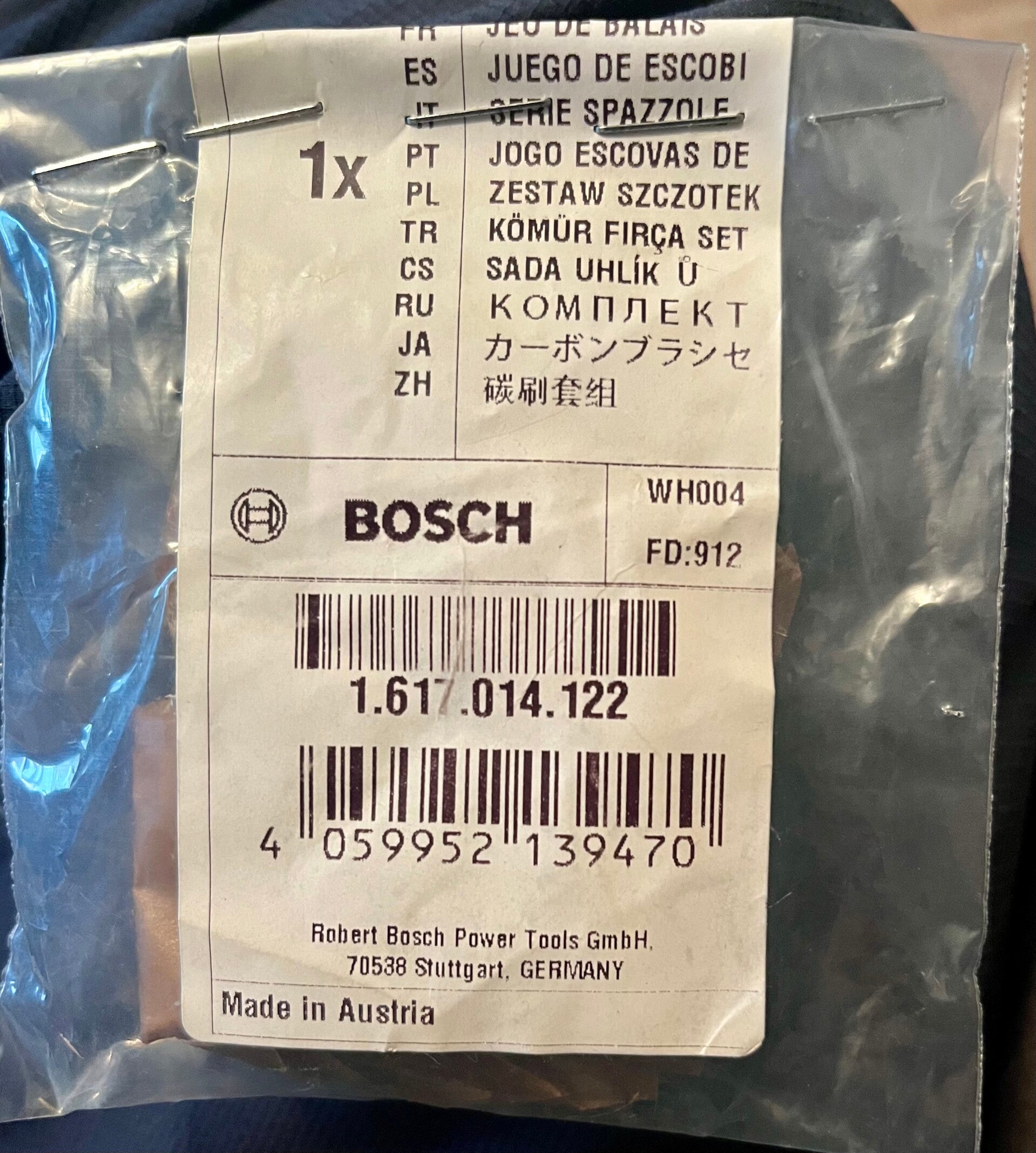 Genuine Bosch Carbon - Brush Set for Bosch Breaker GSH5CE / GSH4 - 1617014122