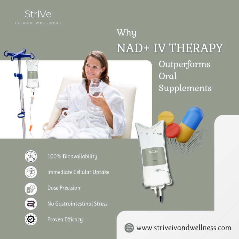 Why NAD+ IV Therapy Outperforms Oral Supplements