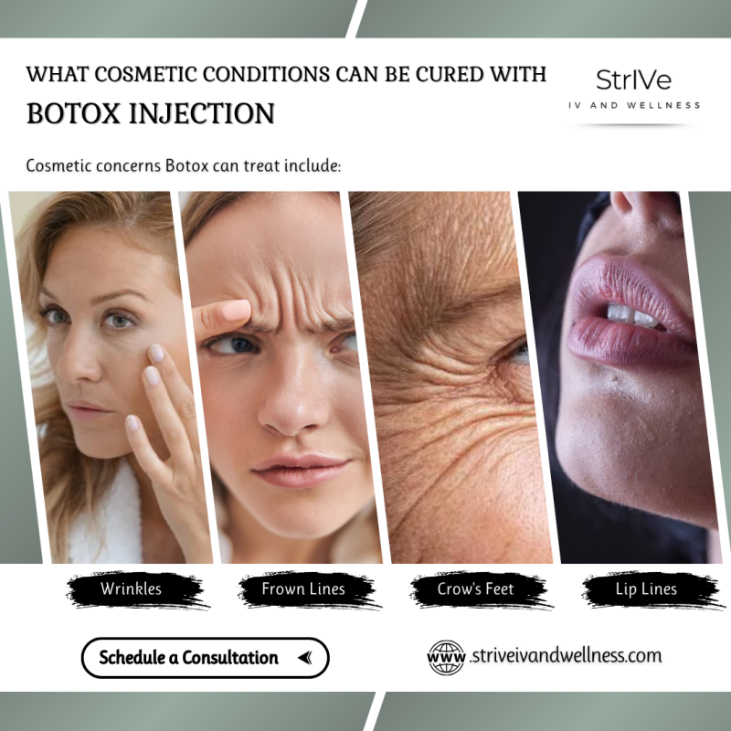What cosmetic conditions can be cured with Botox Injection in New Braunfels, TX?