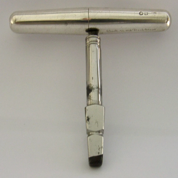 STERLING SILVER RAILWAY CARRIAGE KEY VICTORIAN ANTIQUE 1887 CLARK OLD BOND ST