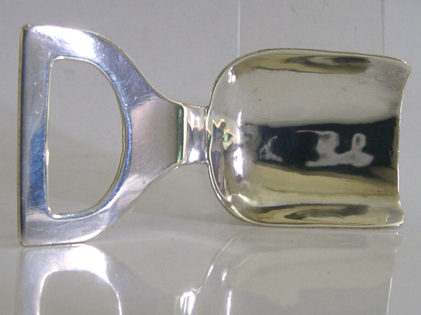 ENGLISH MID CENTURY MODERN STERLING SILVER SHOVEL STYLE CADDY SPOON 1983