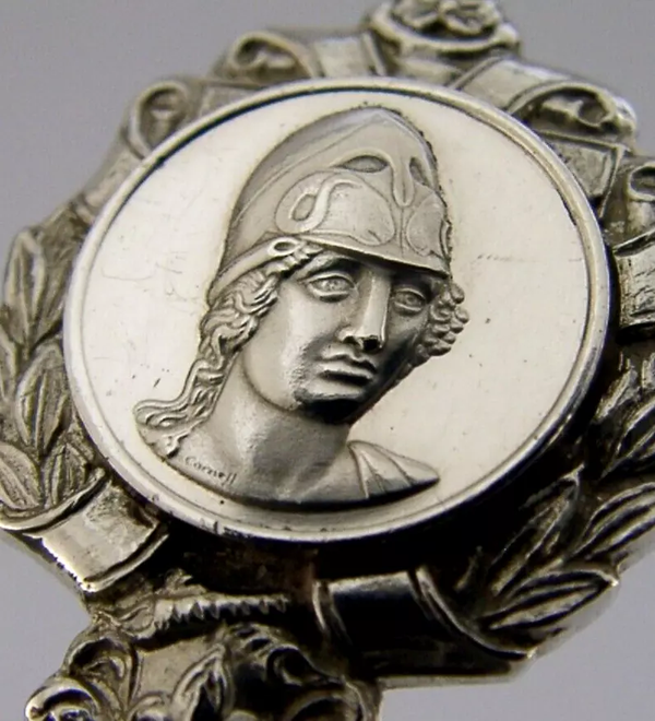 MINERVA SOLID STERLING SILVER ROMAN GODDESS of CRAFTSMEN SPOON 1971