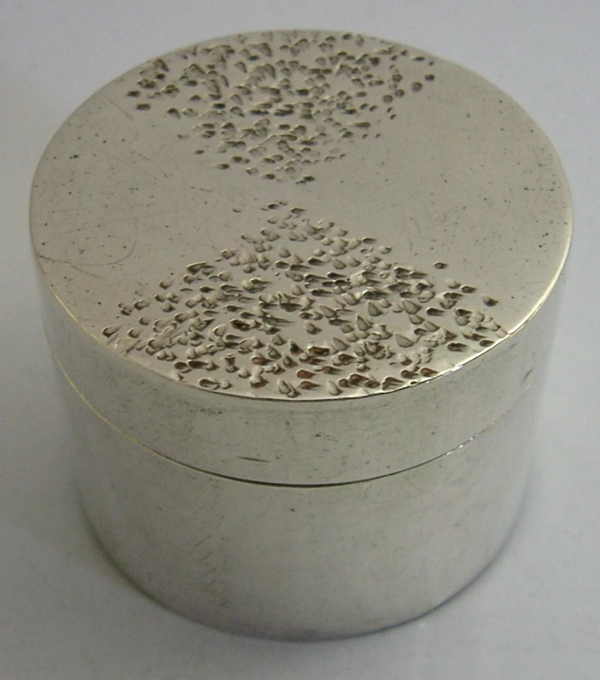 QUALITY MID CENTURY MODERN GRAHAM CRIMMINS STERLING SILVER BOX 1978 HEAVY 74g