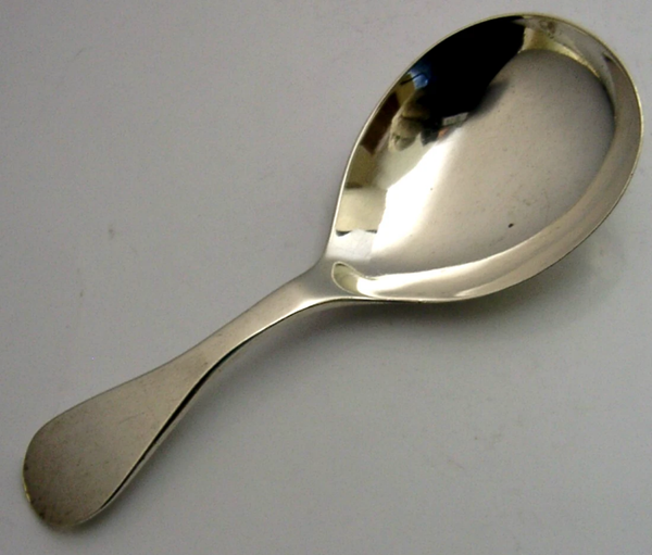 PRETTY ENGLISH SOLID STERLING SILVER CADDY SPOON 1937