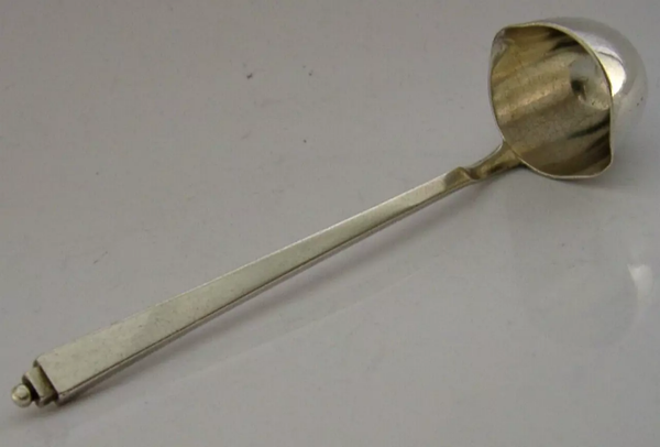 RARE GEORG JENSEN STERLING SILVER PYRAMID PATTERN LADLE 1930 ARTS DECO