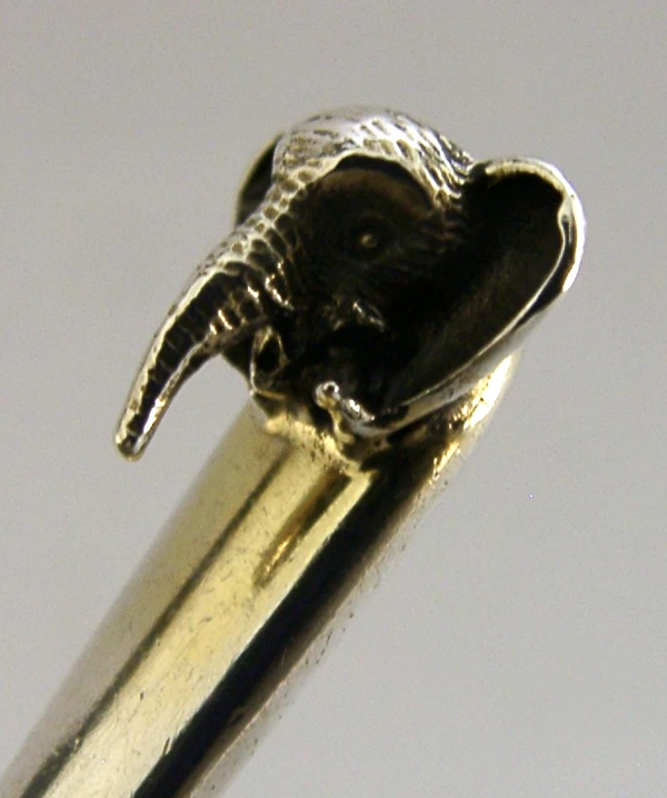 NOVELTY ENGLISH STERLING SILVER ELEPHANT SPOON 1967 ANIMAL