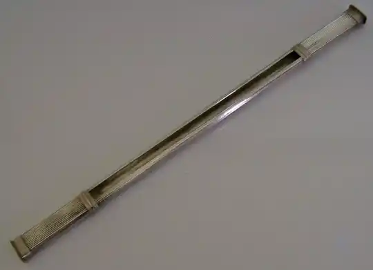 RARE DUTCH SOLID SILVER KNITTING NEEDLE HOLDER GUARD NEEDLEWORK c1840 ANTIQUE