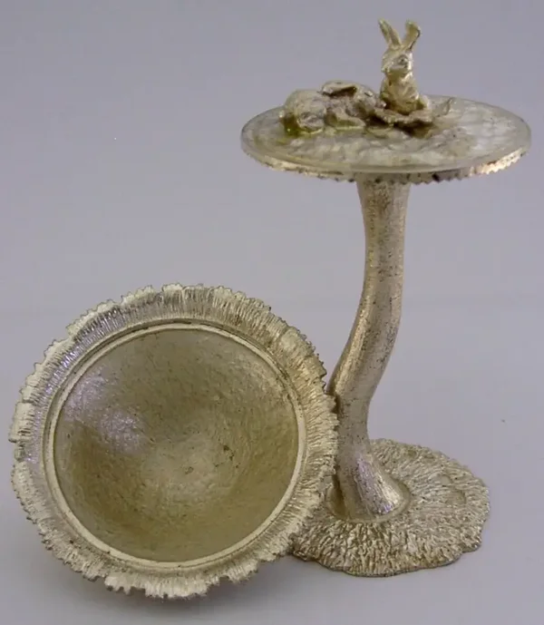 RARE 1 of 20 STERLING SILVER CHRISTOPHER LAWRENCE MUSHROOM 1976 256g RABBITS