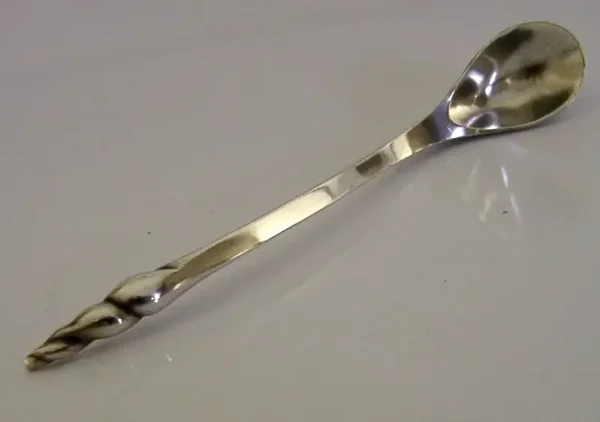 MID CENTURY MODERN STERLING SILVER SNAIL END LADLE RC LONDON 1984