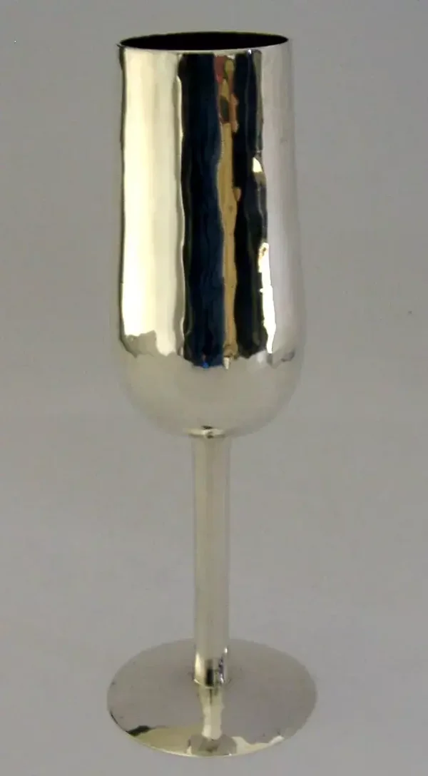 SUPER PLANNISHED ENGLISH SOLID STERLING SILVER GOBLET CHALICE 168g PRUDEN SMITH