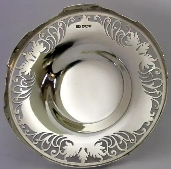 BEAUTIFUL 164g ENGLISH STERLING SILVER DISH BOWL 1933 ANTIQUE ART DECO 128g