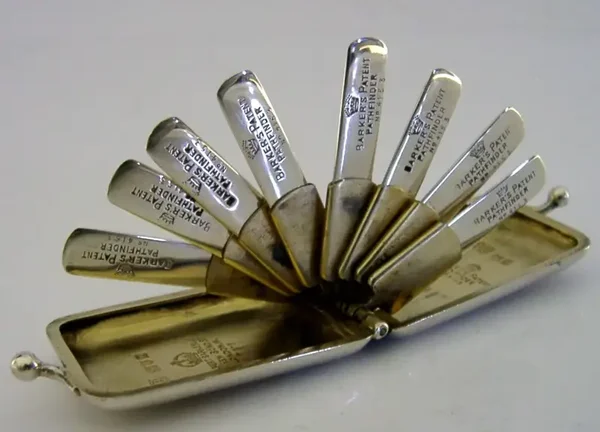 RARE EDWARDIAN STERLING SILVER BUTT MARKER 1906 ANTIQUE SHOOTING HUNTING