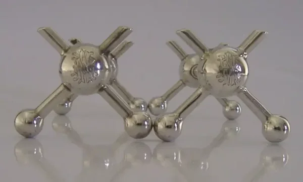 VICTORIAN DRESSER STYLE STERLING SILVER CUTLERY RESTS 1896 ANTIQUE 116g