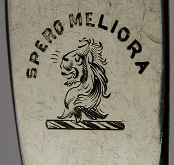 ENGLISH STERLING SILVER STEWART FAMILY CRESTED SPOON 1835 WILLIAM IV ANTIQUE