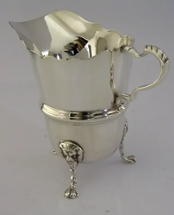 SUPERB MINT HEAVY 100g ENGLISH SOLID STERLING SILVER CREAM JUG 1975