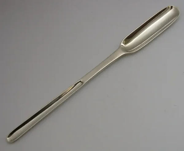 RARE EARLY 1741 ENGISH GEORGIAN SOLID STERLING SILVER MARROW SCOOP ANTIQUE