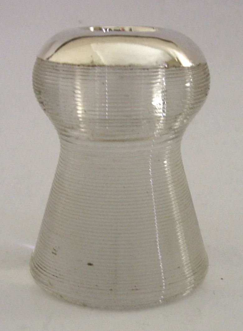 NOVELTY ANTIQUE STERLING SILVER TOPPED CORK SHAPED MATCHSTRIKER 1903 HEAVY 162g