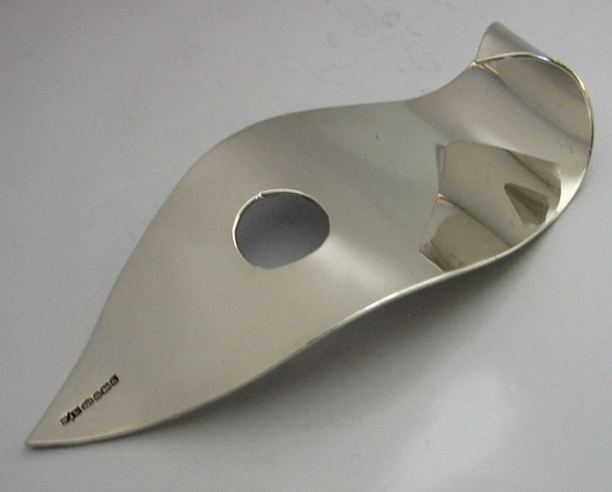 SUPERB ENGLISH STERLING SIVER CANDLESTICK CHAMBERSTICK HOLDER 2001 MODERNIST 82g