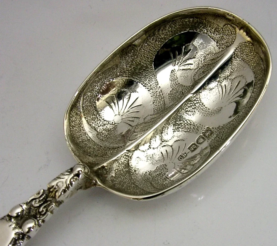 LARGE ENGLISH STERLING SILVER CORONATION BAPTISM SPOON KIND EDWARD 1902 ROYAL