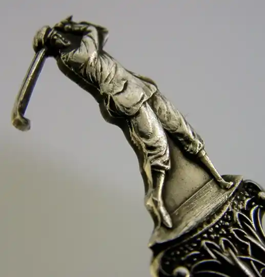 ENGLISH STERLING SILVER GOLFING GOLF SPOON 1953 SPORTING KGC