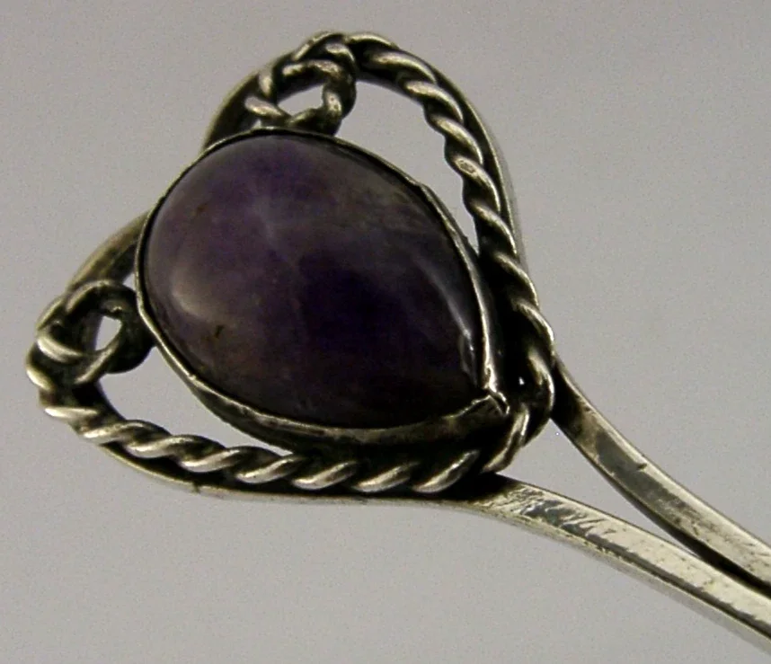 HAND MADE STERLING SILVER HONEY SPOON ARTS & CRAFTS 1972