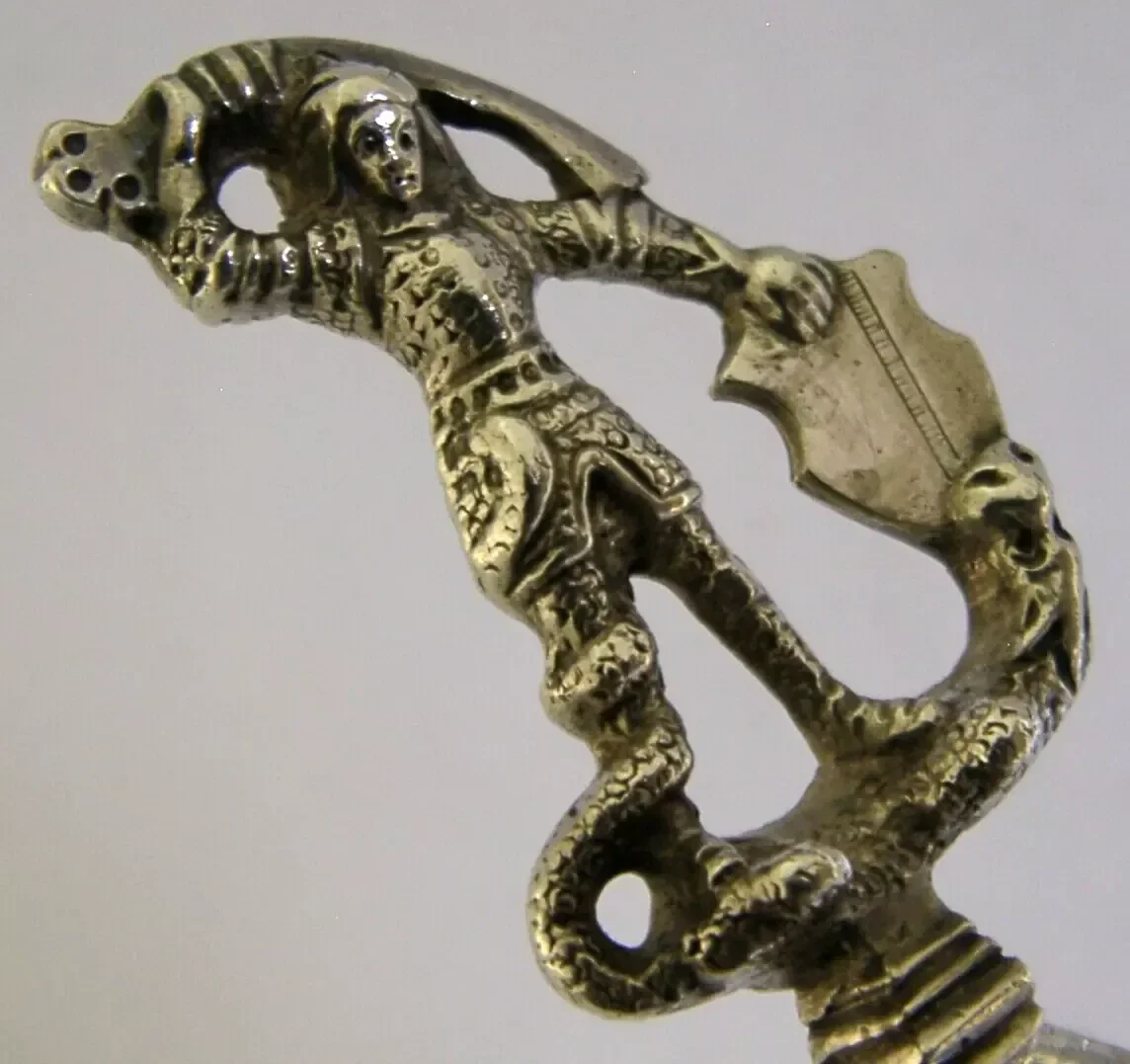 GERMAN HANAU SOLID SILVER BAPTISM CHRISTENING SPOON c1900 ANTIQUE