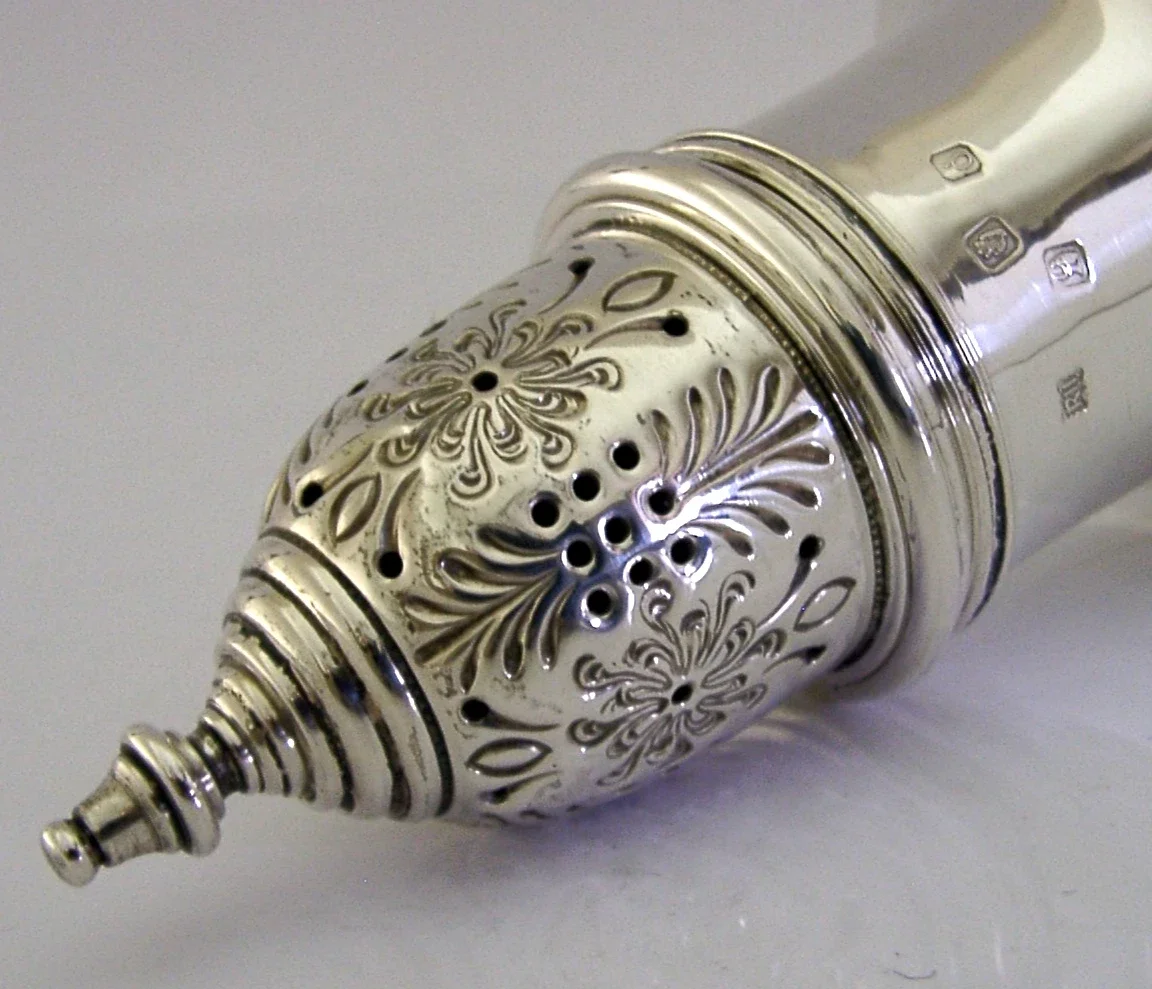 HEAVY 216g IRISH STERLING SILVER SUGAR CASTER SHAKER DUBLIN 1971 SUPERB