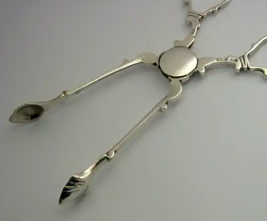 QUALITY ENGLISH SOLID STERLING SILVER SUGAR TONGS NIPS 1966 MINT 32g
