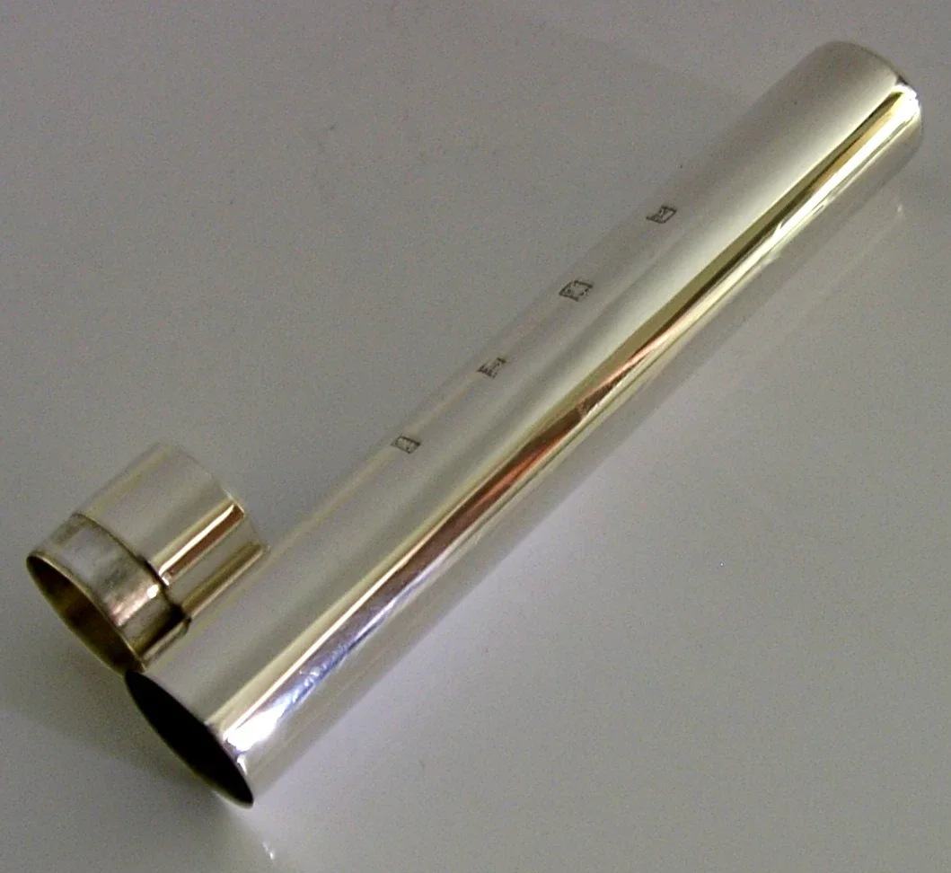 STERLING SILVER CIGAR TUBE CASE BOX ENGLISH 1997
