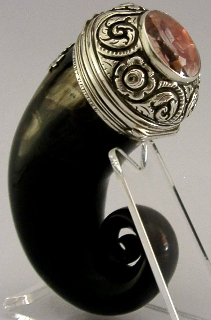 RARE SCOTTISH GEORGIAN STERLING SILVER SNUFF MULL MEDICAL LIVERPOOL LINK c1820s