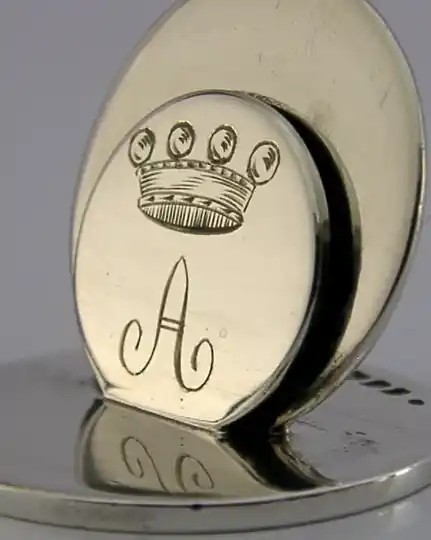 ENGLISH STERLING SILVER BARON CORONET MENU HOLDER 1924 ANTIQUE 26g
