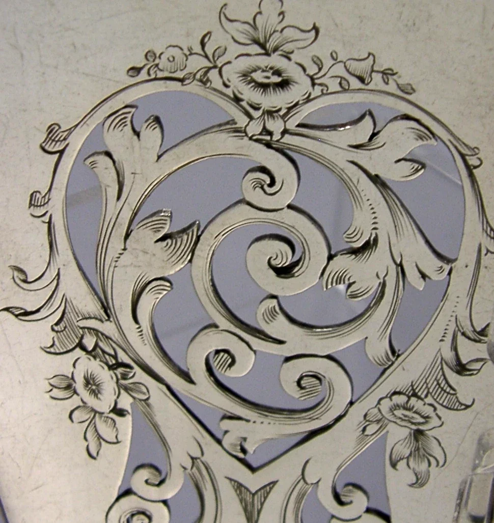 BEAUTIFUL VICTORIAN SILVER PLATED LOVE HEART SERVING FORK SLICE 1847 ANTIQUE