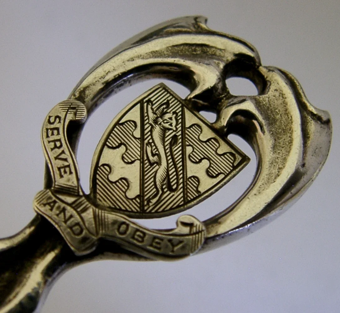 LARGE 40g WORSHIPFUL COMPANY of HABERDASHERS STERLING SILVER SPOON 1934 CONNELL