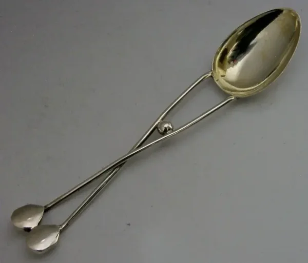 RARE ANTIQUE CHINESE EXPORT SILVER GOLFING SPOON GOLF SPORT ANTIQUE