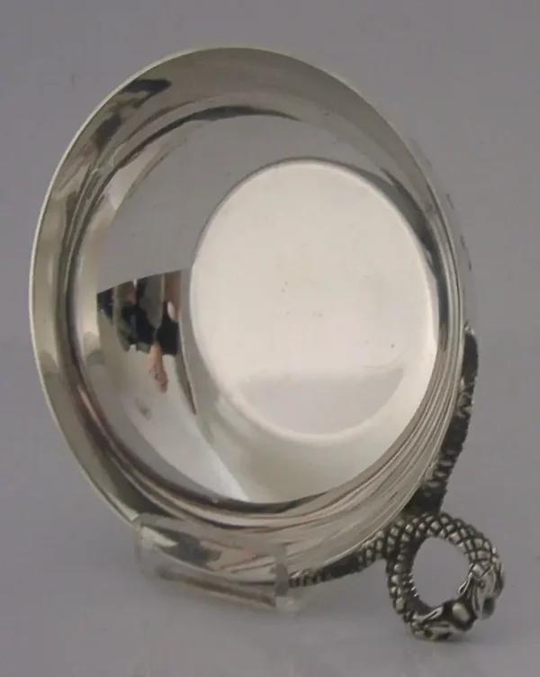 HEAVY 80g QUALITY ENGLISH SOLID STERLING SILVER WINE TASTER 1977 BARWARE