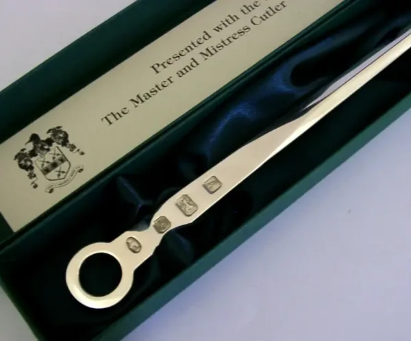 ENGLISH STERLING SILVER MASTER CUTLER SKEWER LETTER OPENER 1998 BOXED