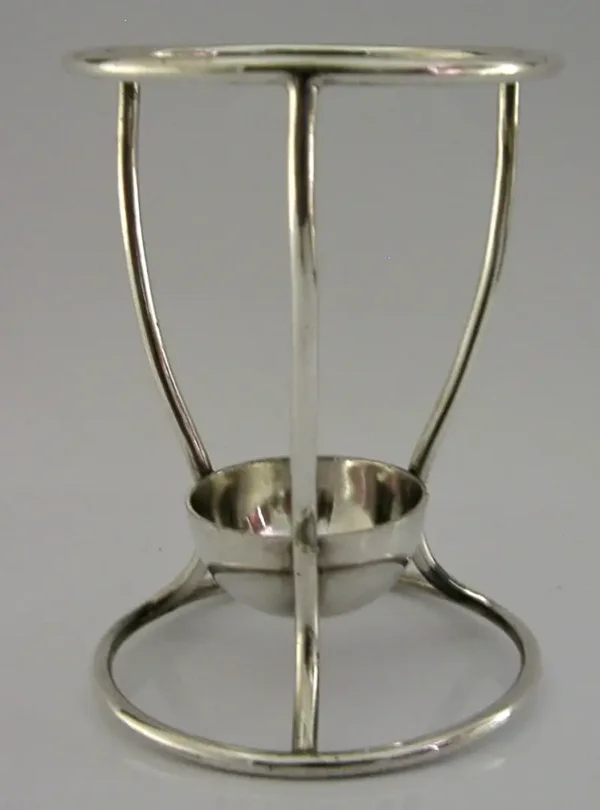 SILVER PLATED ENGLISH HAMILTON OLD BOTTLE STAND c1900 ANTIQUE BARWARE