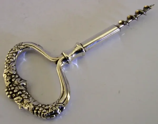 PHILIP KYDD SOLID STERLING SILVER CORKSCREW SHEFFIELD 2002 BARWARE