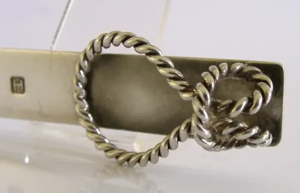 UNUSUAL 9 inch SOLID STERLING SILVER KNOT LETTER OPENER 1997 DESK ITEM 46g