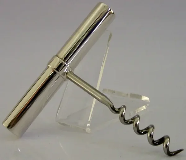 MINT ENGLISH SOLID STERLING SILVER CORKSCREW SHEFFIELD 2002 BARWARE