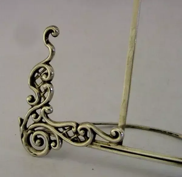 LARGE ENGLISH SOLID STERLING SILVER MENU PLACE CARD HOLDER 1924 ANTIQUE 24g
