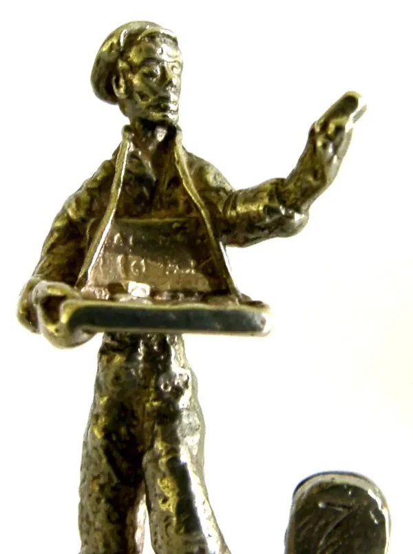 ENGLISH SOLID STERLING SILVER MENU HOLDER 1972 THE MATCHBOX SELLER no 7