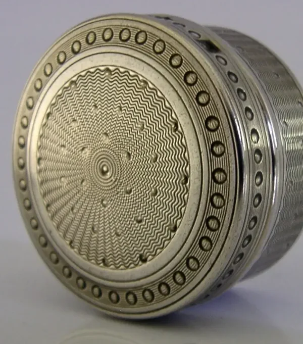 BEAUTIFUL FRENCH SOLID STERLING SILVER BOX c1920s ART DECO ANTIQUE