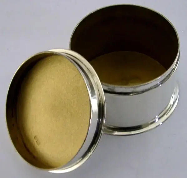 SUPERB 68g HEAVY MODERNIST STERLING SILVER TABLE TRINKET BOX 1981