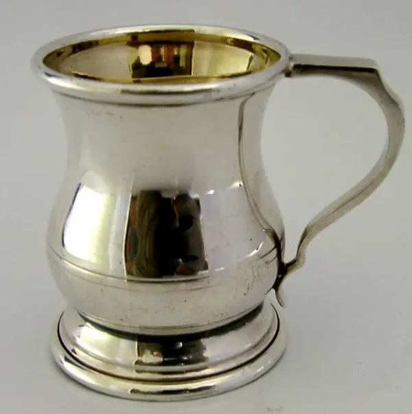 STERLING SILVER MINIATURE TANKARD CUP 2floz MEASURE 1994 BARWARE