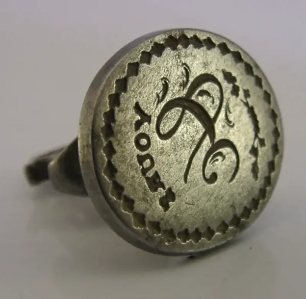 RARE CUT STEEL GEORGIAN ANTIQUE WAX SEAL FOB c1800 ANTIQUE 'YOURS'