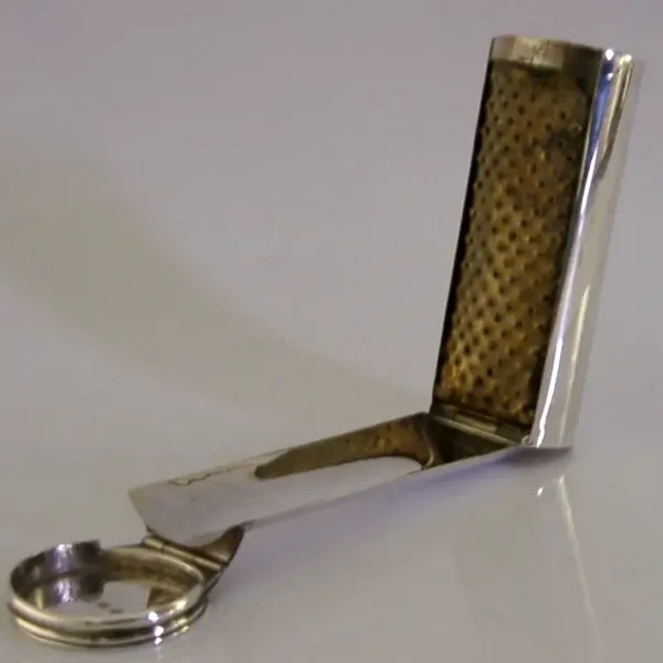 RARE VICTORIAN STERLING SILVER NUTMEG GRATER CASE BOX 1890 ANTIQUE