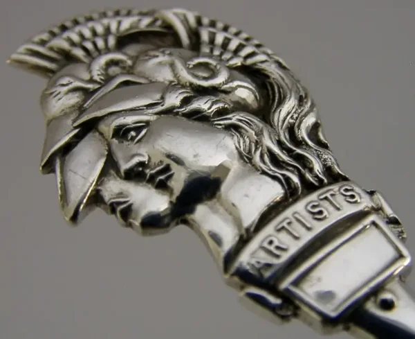 ARTISTS RIFLES SAS STERLING SILVER MILITARY SPOON 1911 ANTIQUE MILITARY