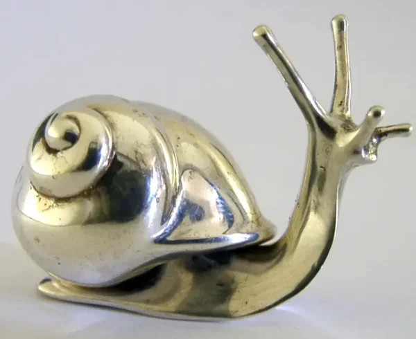 22g STERLING SILVER SNAIL FIGURE LONDON 1996 ANIMAL