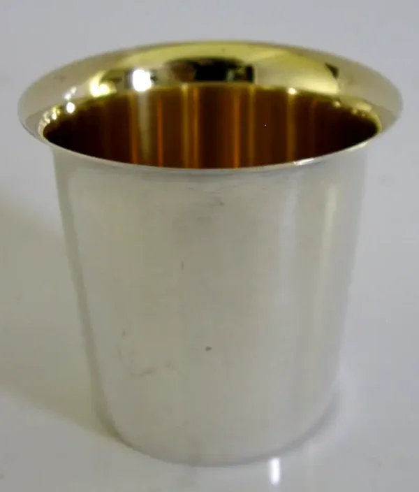TESI SWEDISH STERLING SILVER BEAKER CUP 1975 MID CENTURY BARWARE